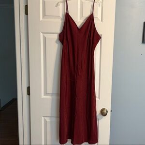 Time and Tru Deep Red Maxi Dress